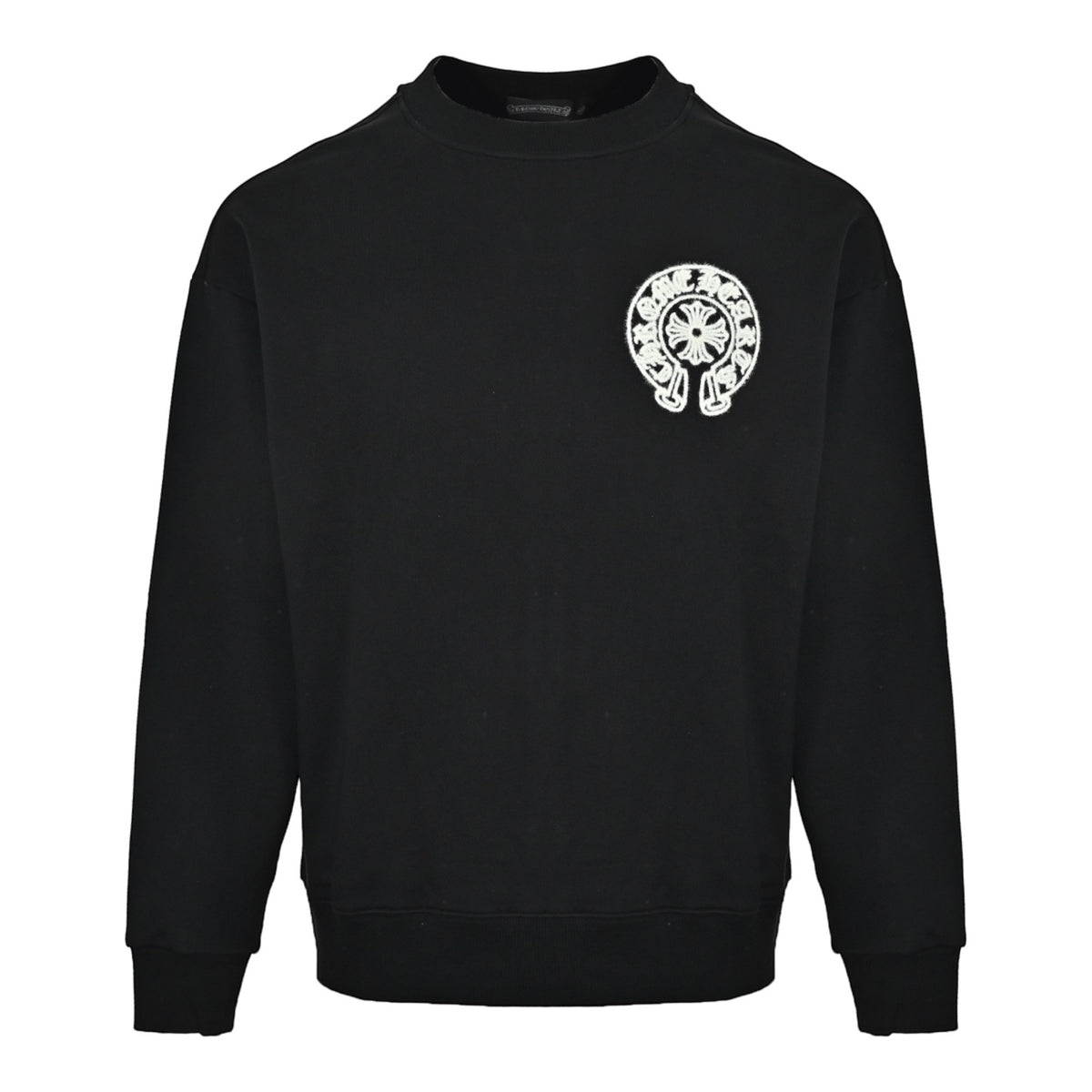 Horseshoe Logo Crewneck Sweatshirt Black