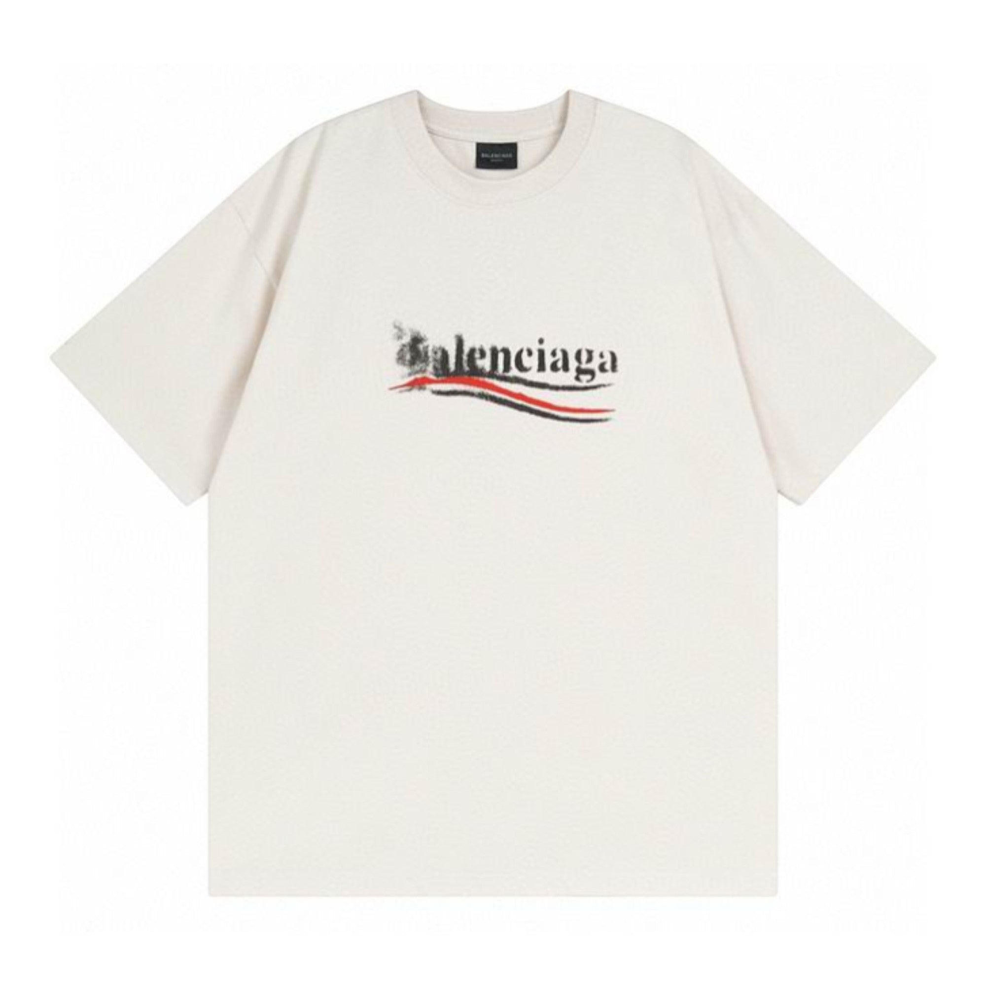 Political Campaign Stencil T-Shirt Ecru