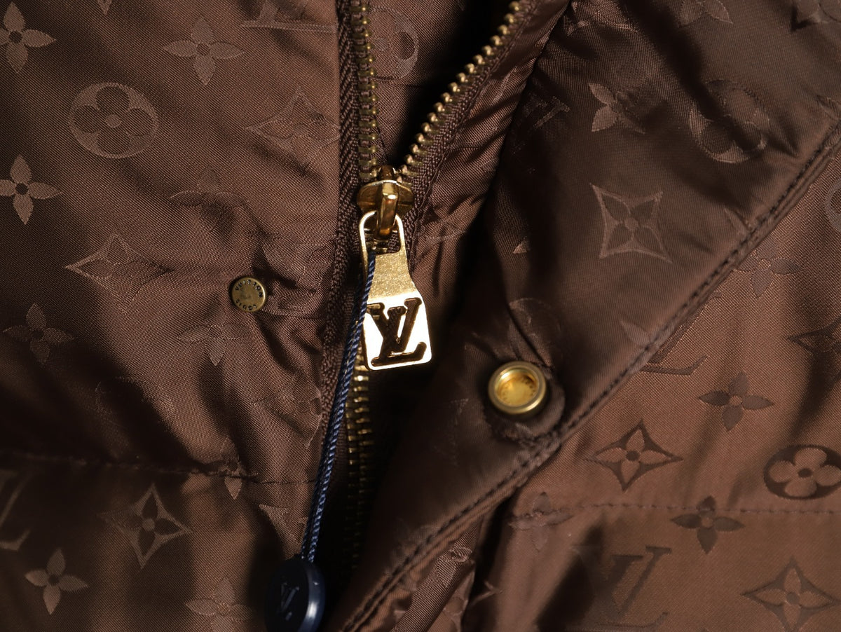 Monogram Down Blouson Dark Brown