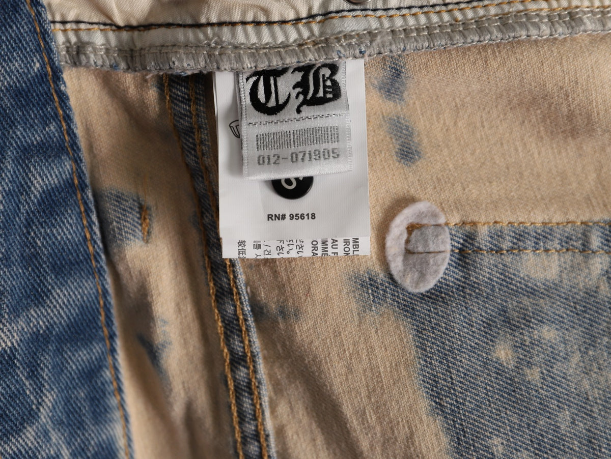 Tie-Dye Multicolor Cross Denim Jeans