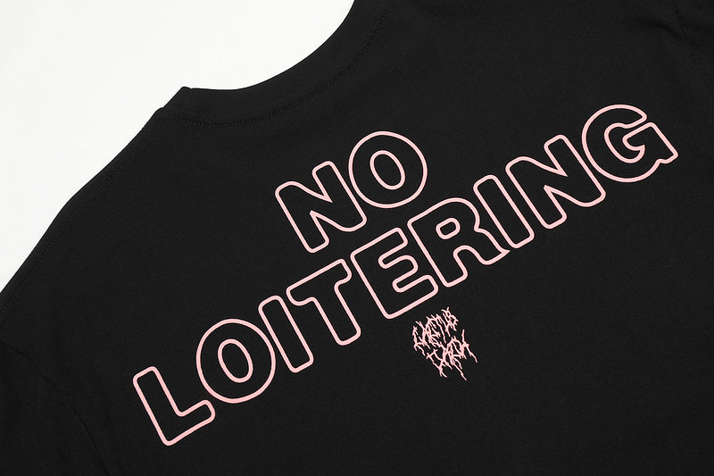 No Loitering Graphic T-Shirt Black