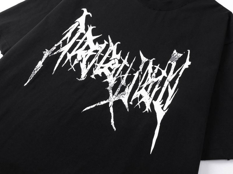 DIY Metal Outline Logo T-Shirt Black