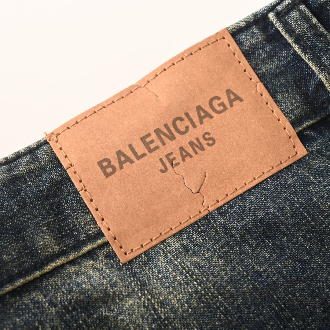 Minimal Baggy Pants Dirty Grey & Light Blue