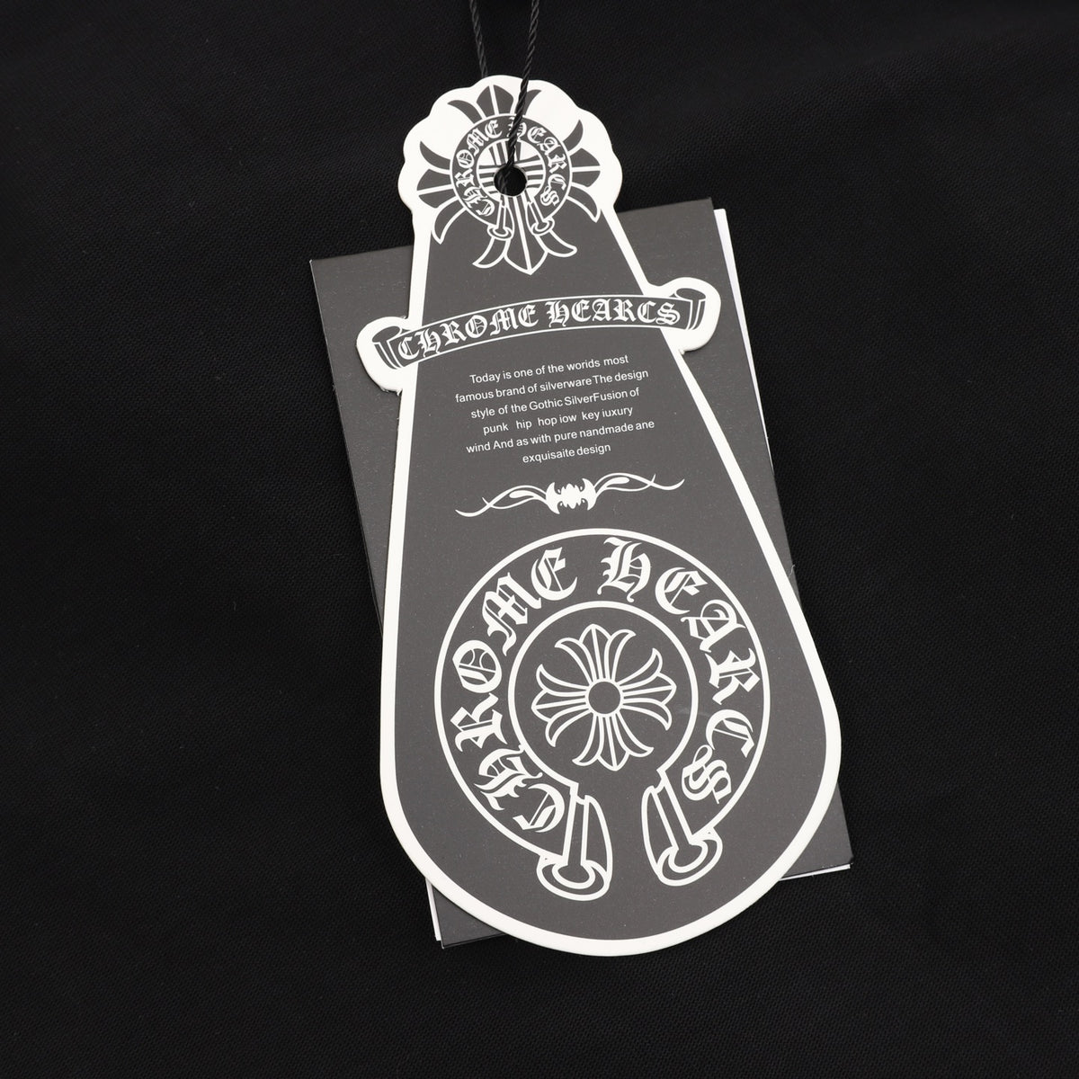 Scroll Logo Long Sleeve Pocket T-Shirt Black