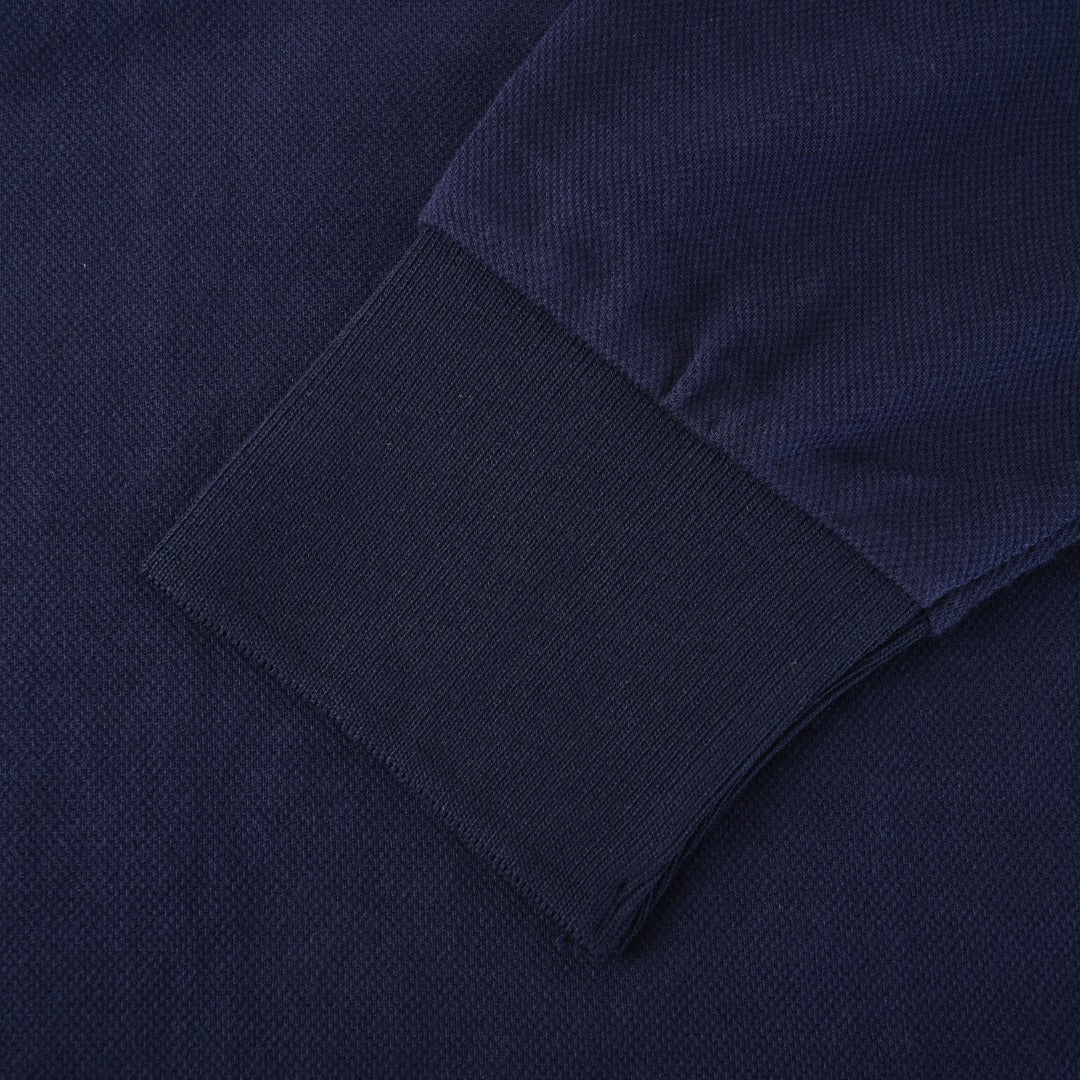 Contrast Collar Navy Blue