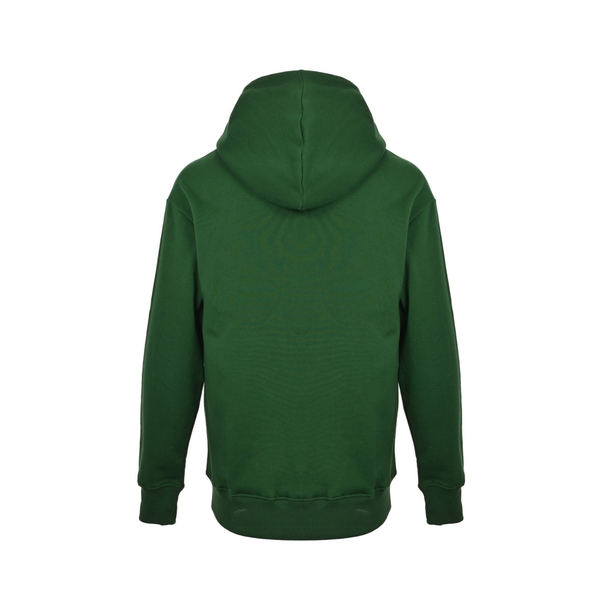 Anagram Leather-Pocket Hoodie Dark Green