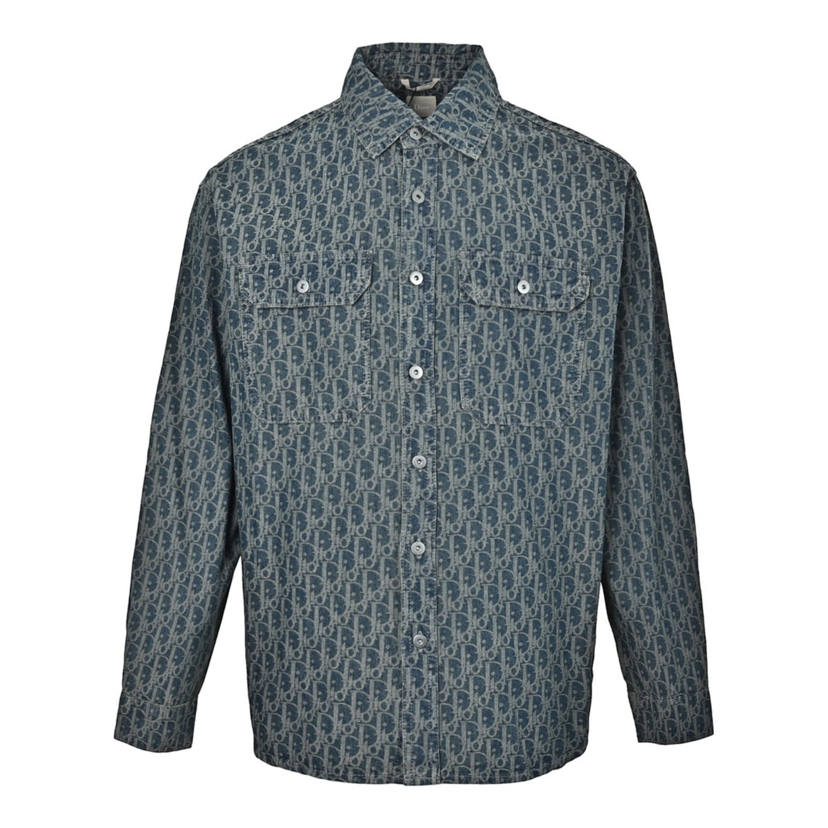 Oblique Denim Overshirt Blue