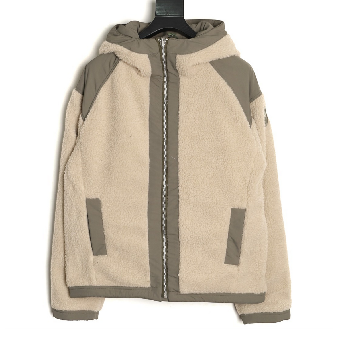 Alberni Reversible Fleece Bomber Light Tan Sage