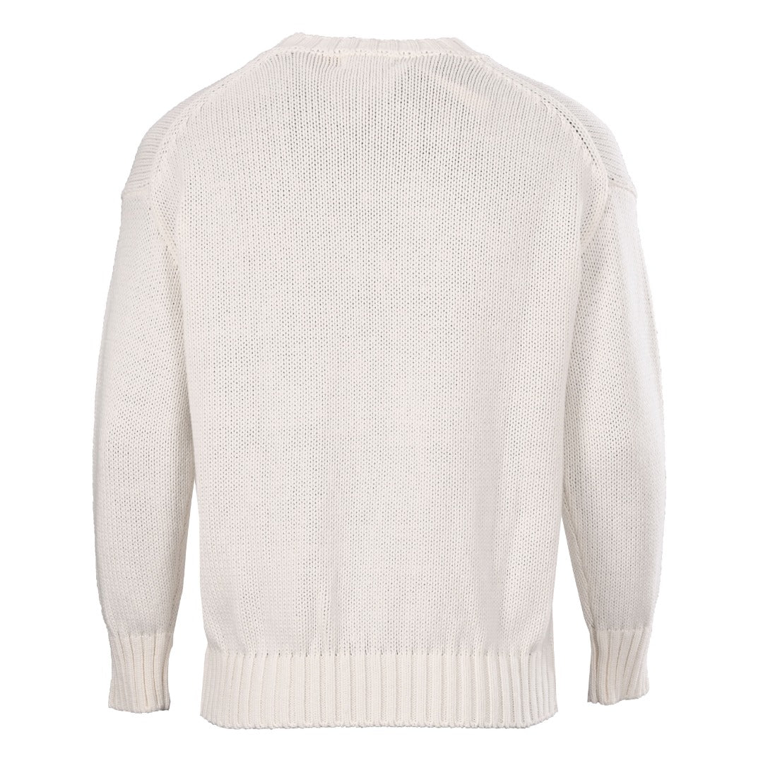 Cotton Crewneck Jumper White