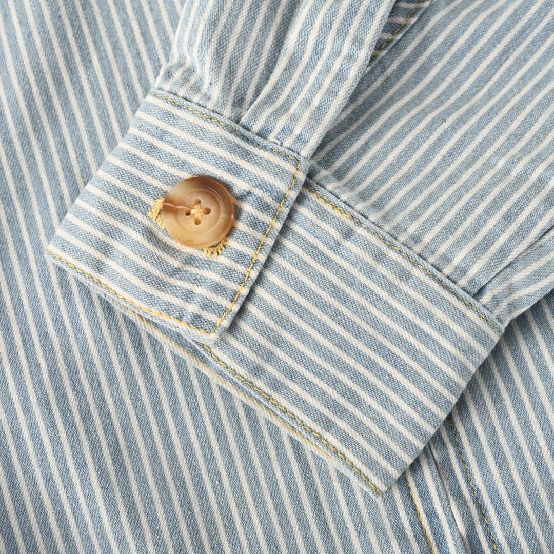 Striped Chambray Blue