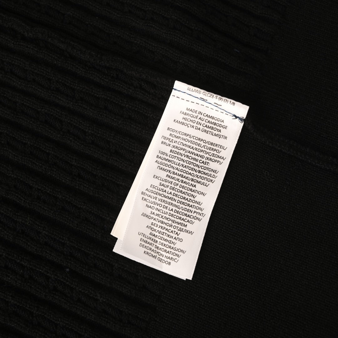 Cable-Knit Cotton Full-Zip Hoodie Black