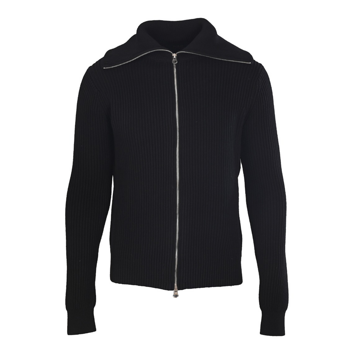 Ribbed Full-Zip Jacket Black