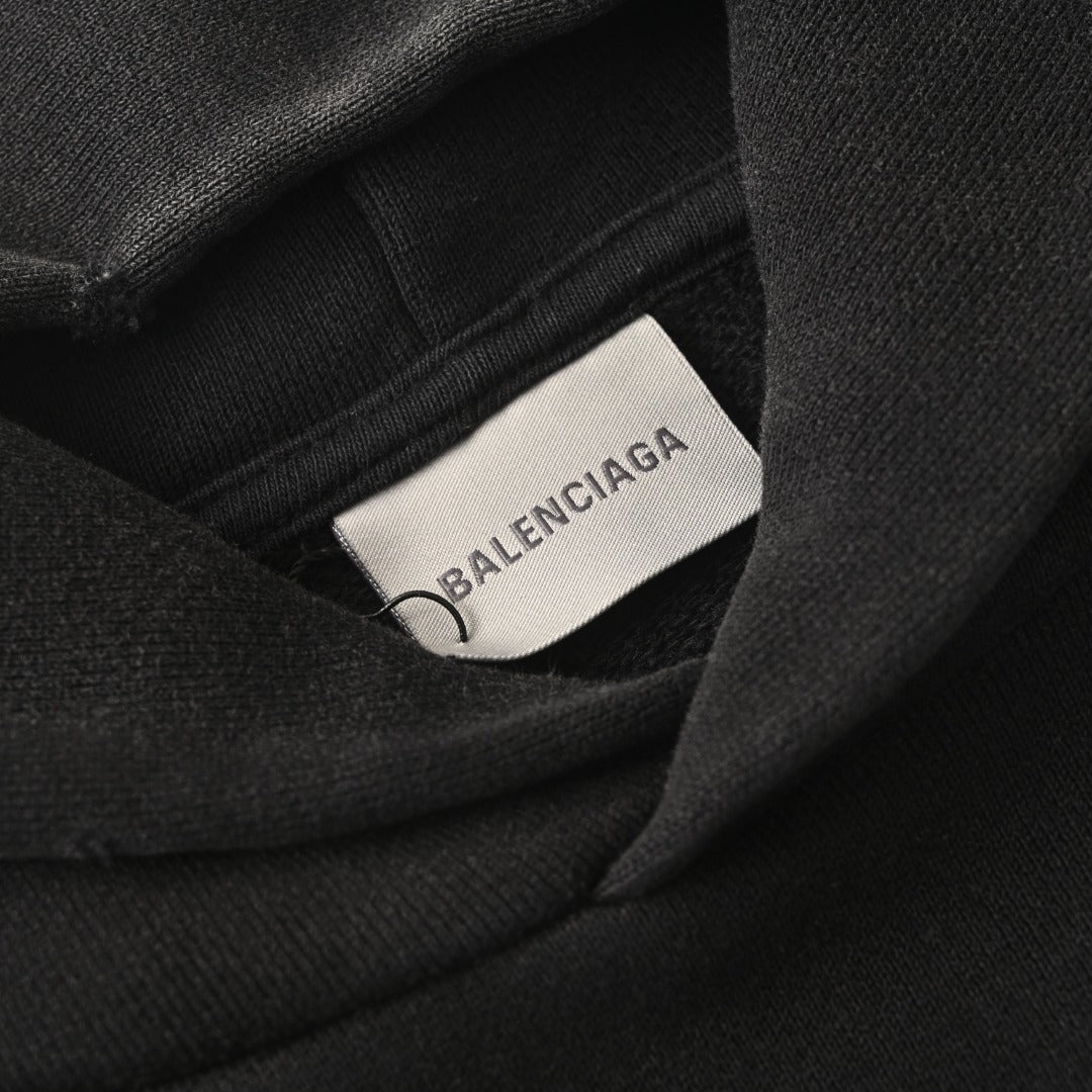 Paris Thunderstorm Medium Fit Hoodie Black