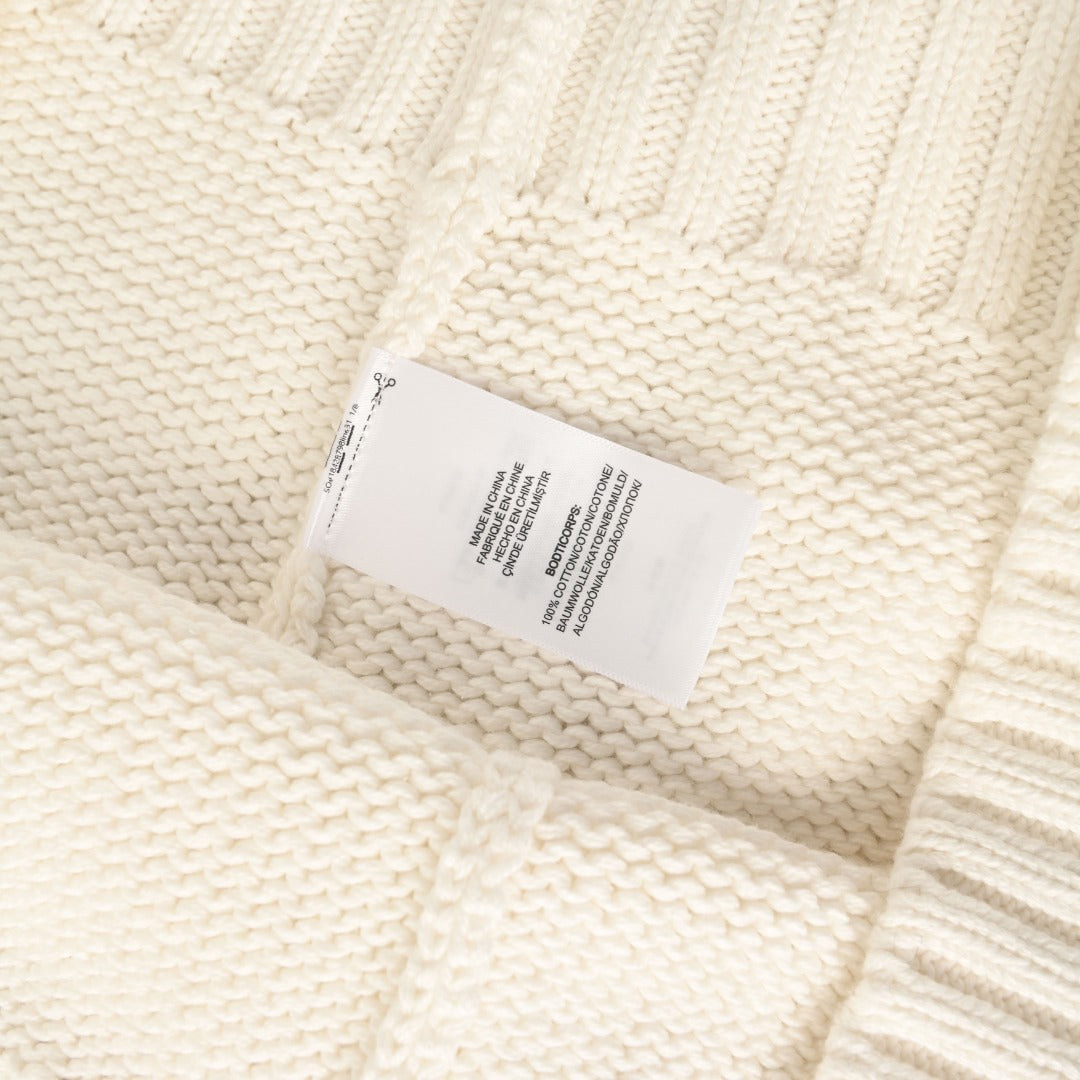 Cotton Crewneck Jumper White