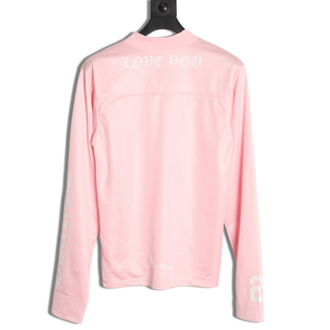 Love You Mesh Warm Up Jersey Pink