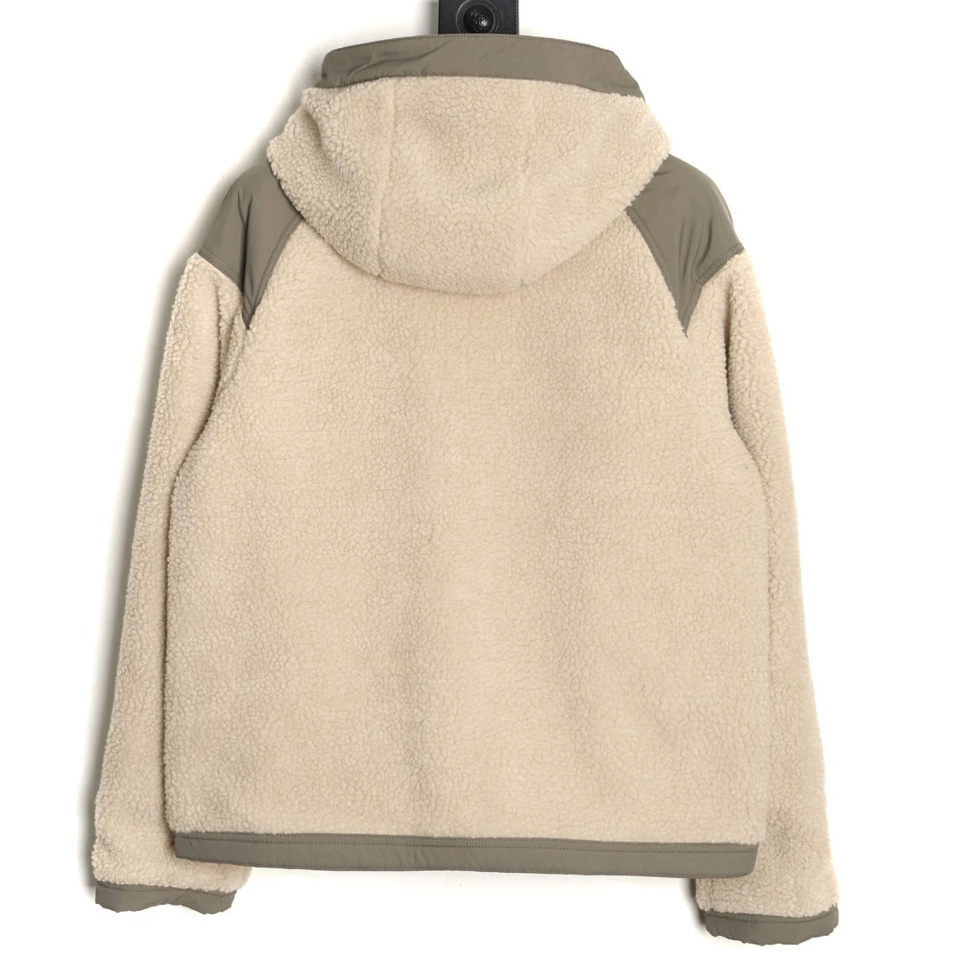 Alberni Reversible Fleece Bomber Light Tan Sage
