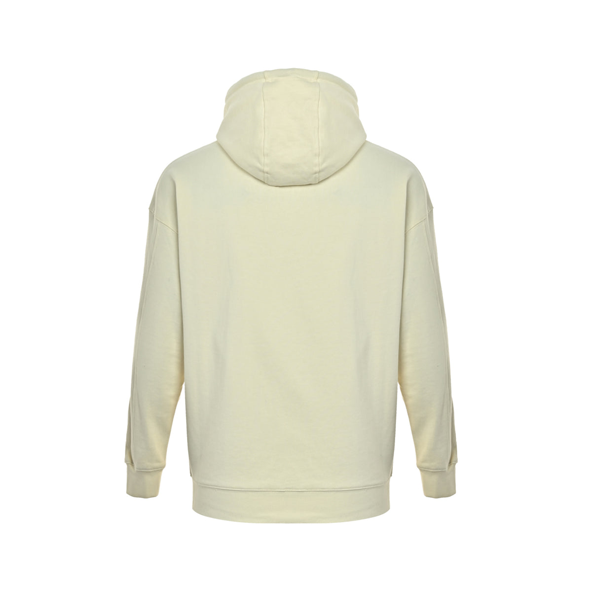 Flamenco Leather-Drawstring Hoodie Cream