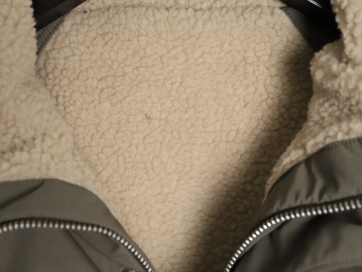 Alberni Reversible Fleece Bomber Light Tan Sage