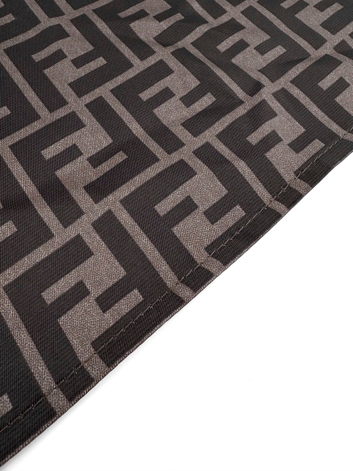 Zucca FF Monogram Silk Shirt Brown