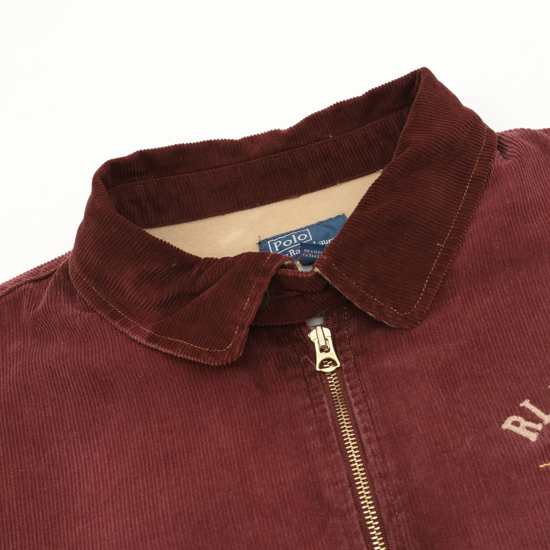 Corduroy Graphic Track Jacket Pomegranate