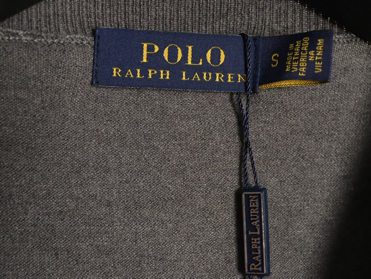 Stretch Cotton-Blend Crewneck Cardigan Grey