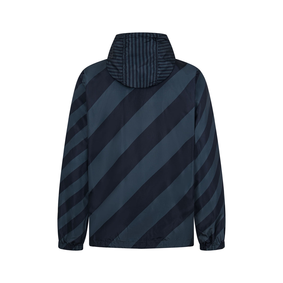 Reversible Diagonal-Stripe Windbreaker Navy / Blue