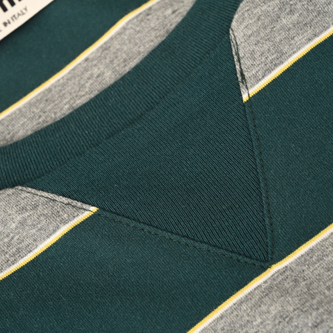 Striped Jersey Bottle Green & Grey