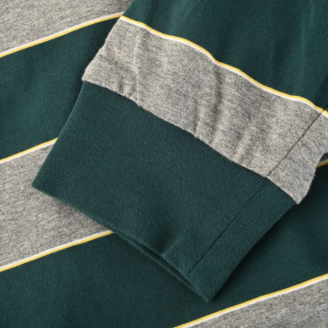Striped Jersey Bottle Green & Grey