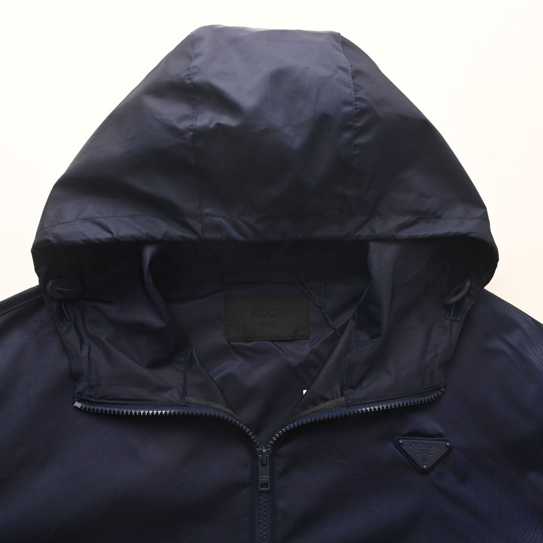 Triomphe Hooded Re-Nylon Navy Blue