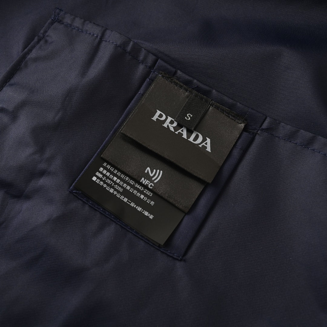Triomphe Hooded Re-Nylon Navy Blue