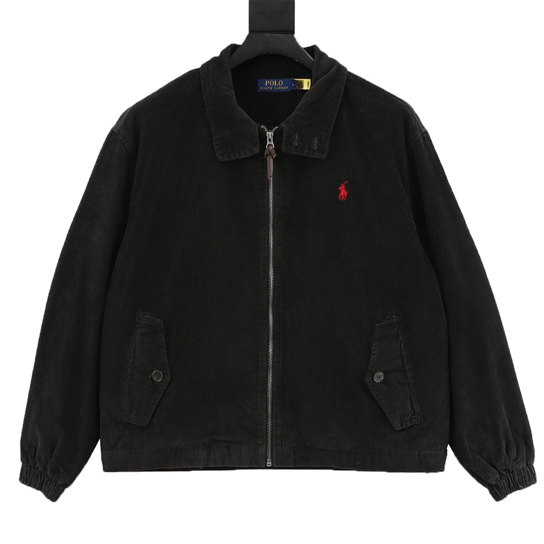 Corduroy Harrington Jacket Black