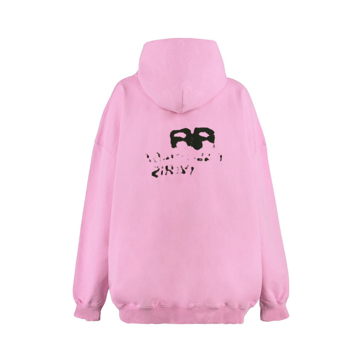 Hand Drawn BB Icon Large Fit Hoodie Pink