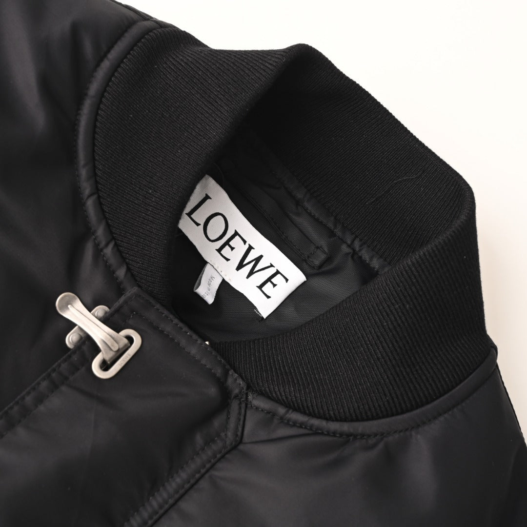 Padded Hook-Fastening Bomber Black