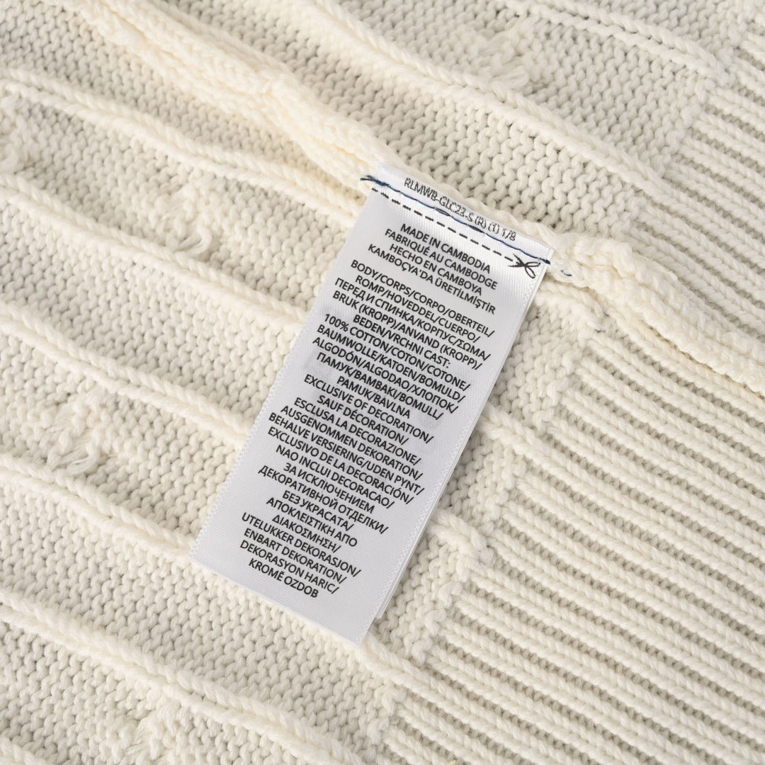 Cable-Knit Cotton Hooded Jumper Cream