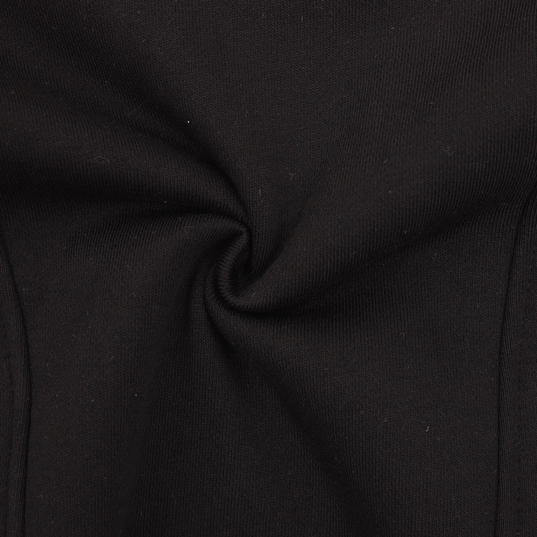 Logo Embroidery Half-Zip Black