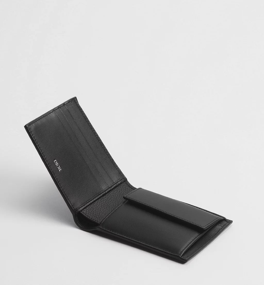 Dior CD Icon Bifold Wallet in Grained Calfskin