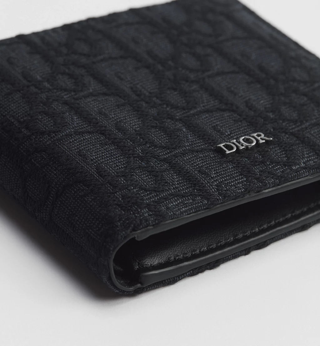Dior Bifold Wallet in Black Oblique Jacquard