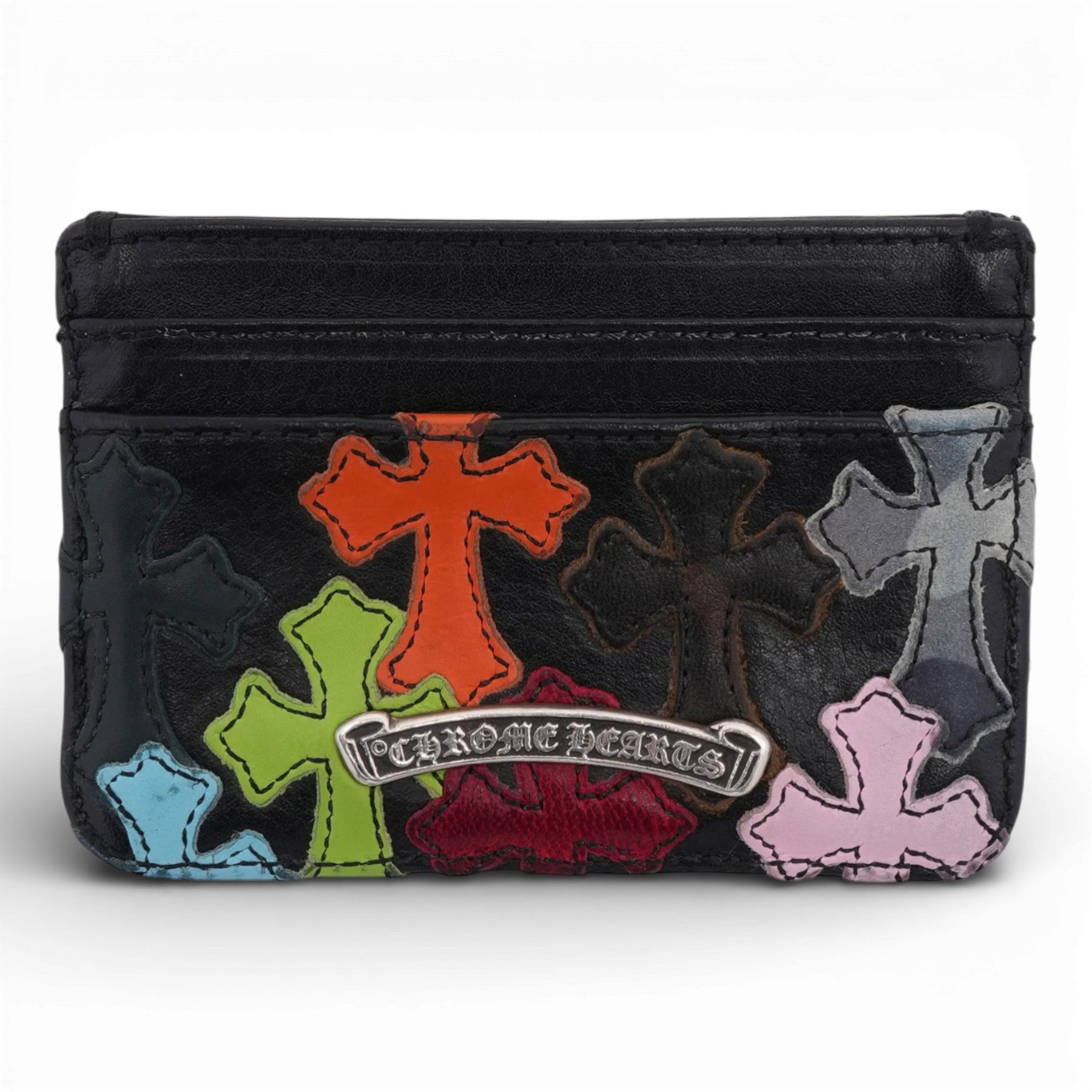 Multicolor Cross Patch Cardholder