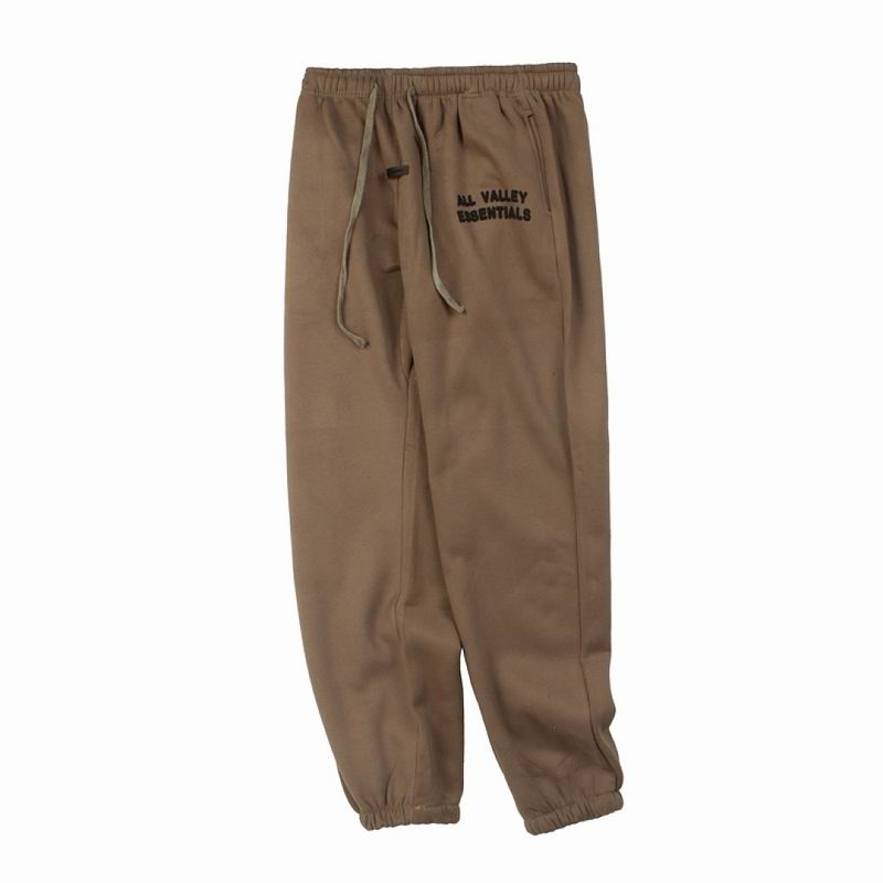 Fleece Drawstring Sweatpants Brown