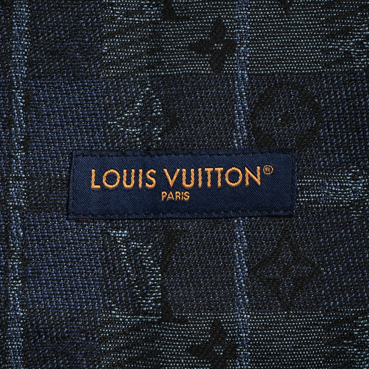 Monogram Tartan Denim Overshirt Indigo