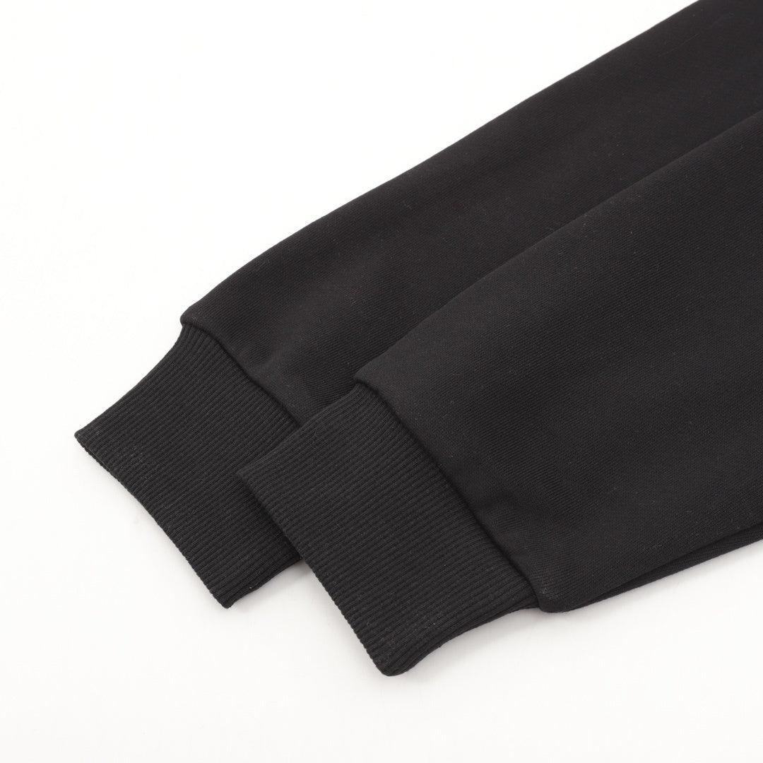Logo Embroidery Half-Zip Black