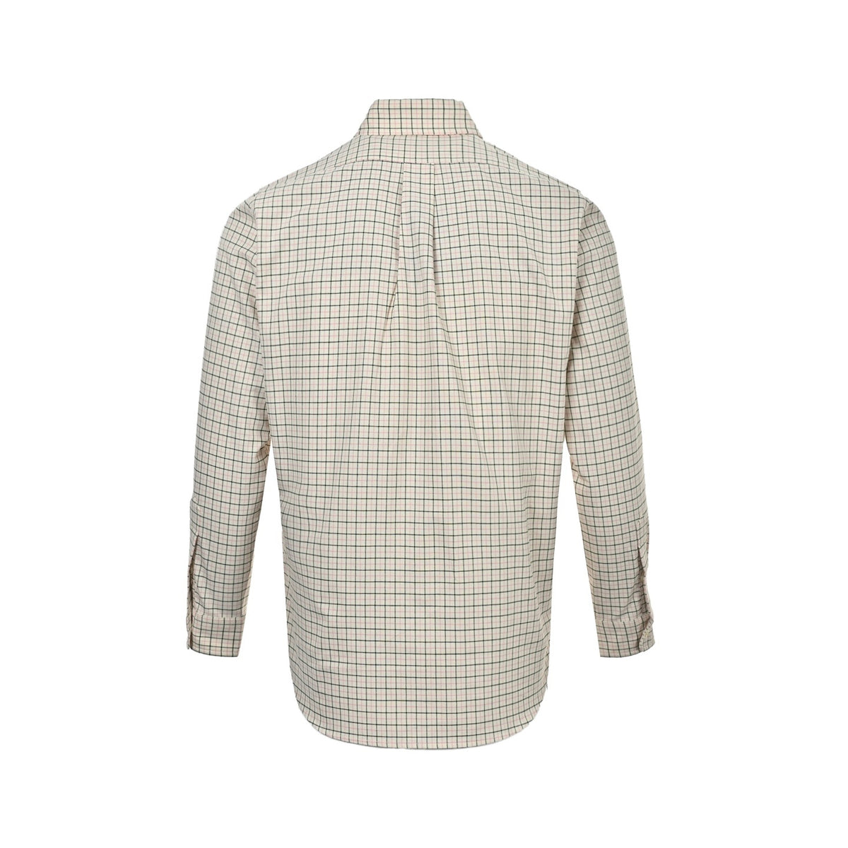 Tattersall Check Button-Down Shirt Cream Green