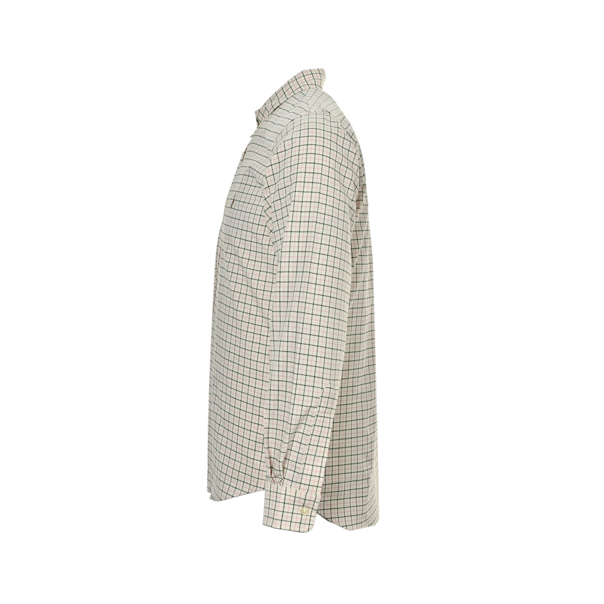 Tattersall Check Button-Down Shirt Cream Green