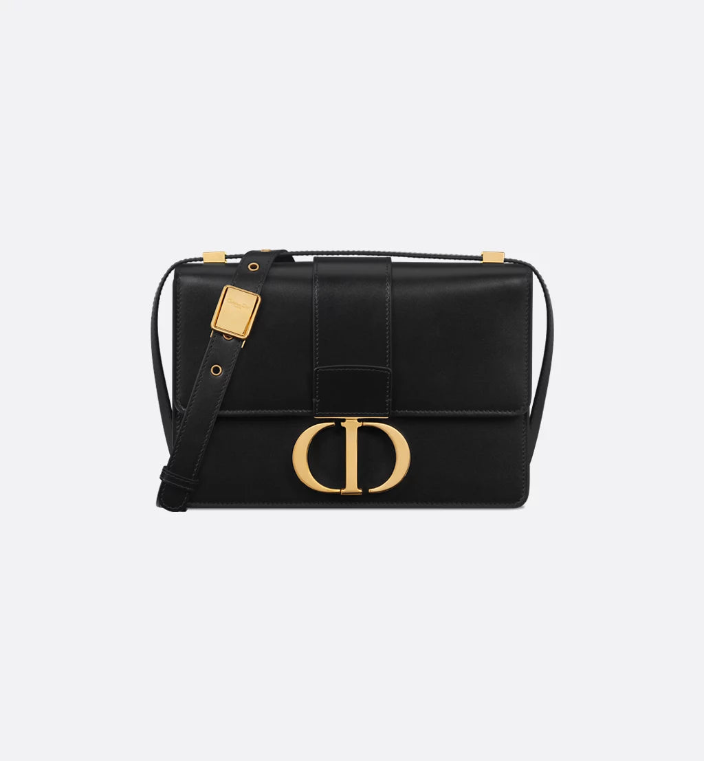 Dior 30 Montaigne Bag in Black Box Calfskin