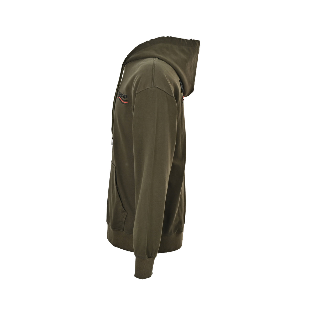 Campaign Logo Embroidered Oversized Hoodie Military Green