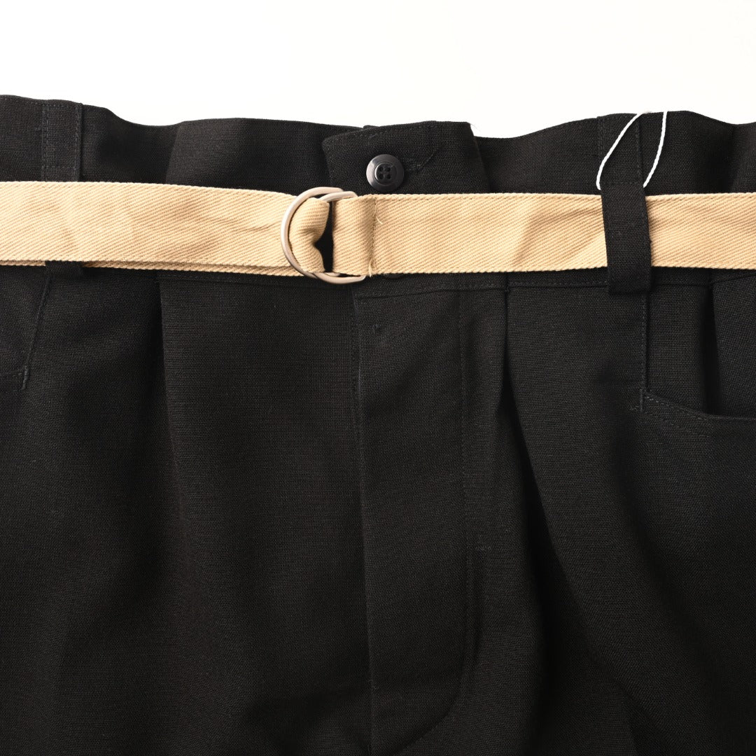 Pleated Wool Black