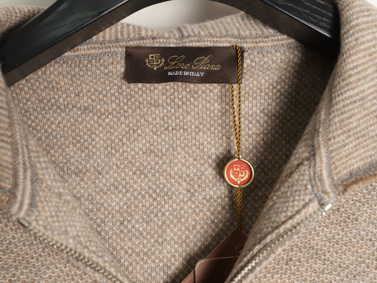 Varallo Full-Zip Hoodie Oatmeal Beige