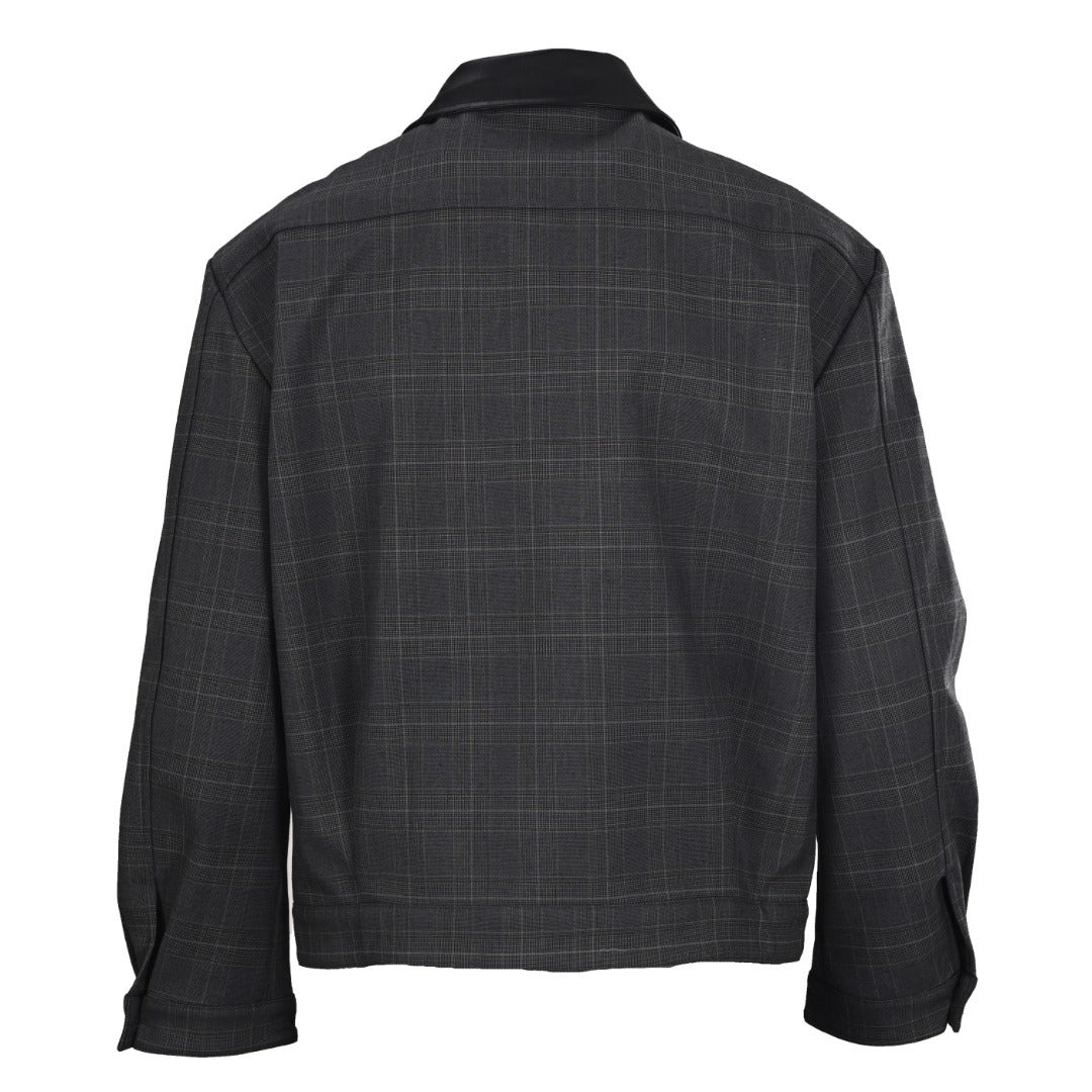 Plaid Virgin Wool Dark Grey