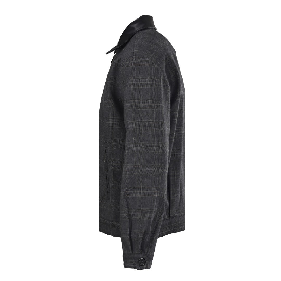 Plaid Virgin Wool Dark Grey
