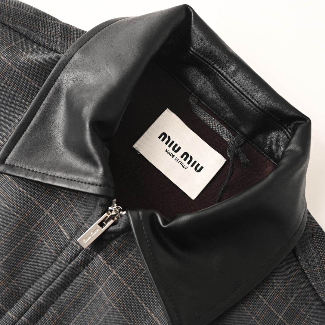 Plaid Virgin Wool Dark Grey